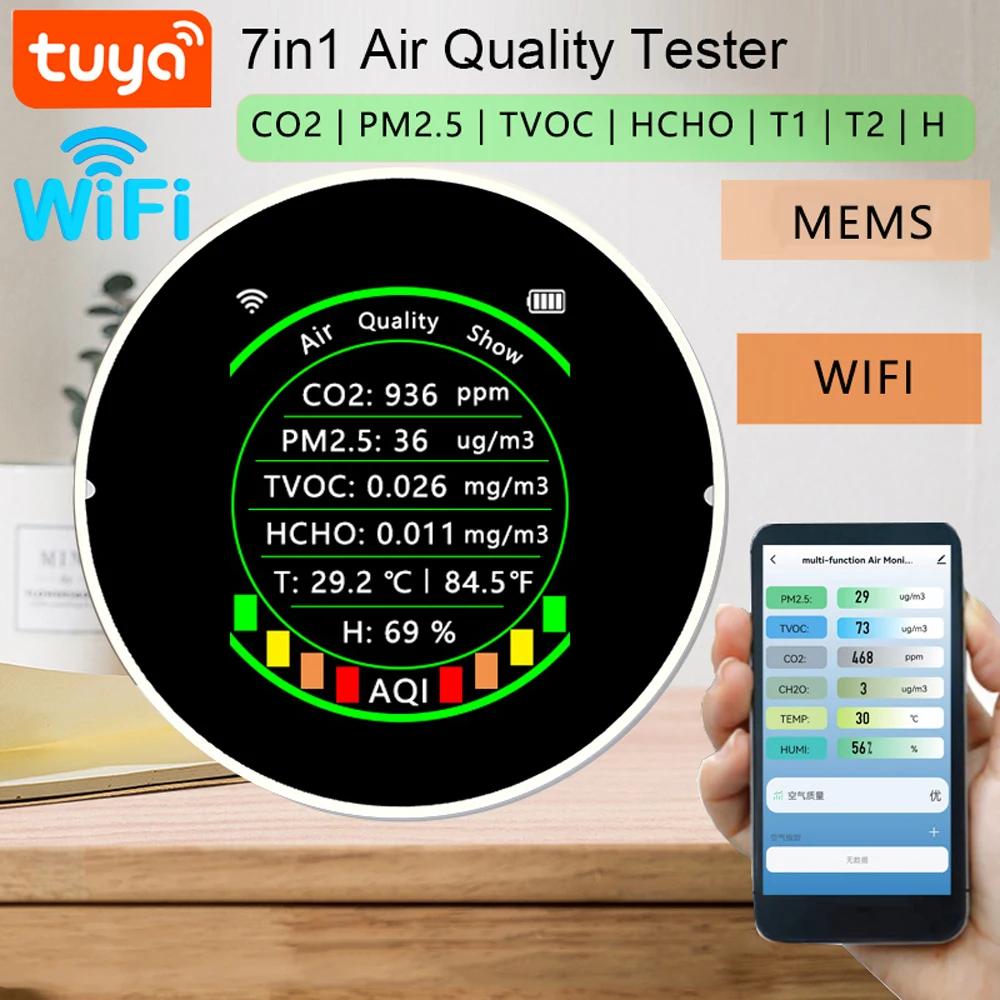 Tuya-Wifi 7  1   PM2.5 CO2 TVOC HCHO ..